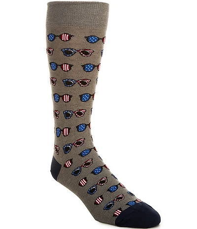 Johnston & Murphy Men's Patriotic Sunglass Novelty Socks
