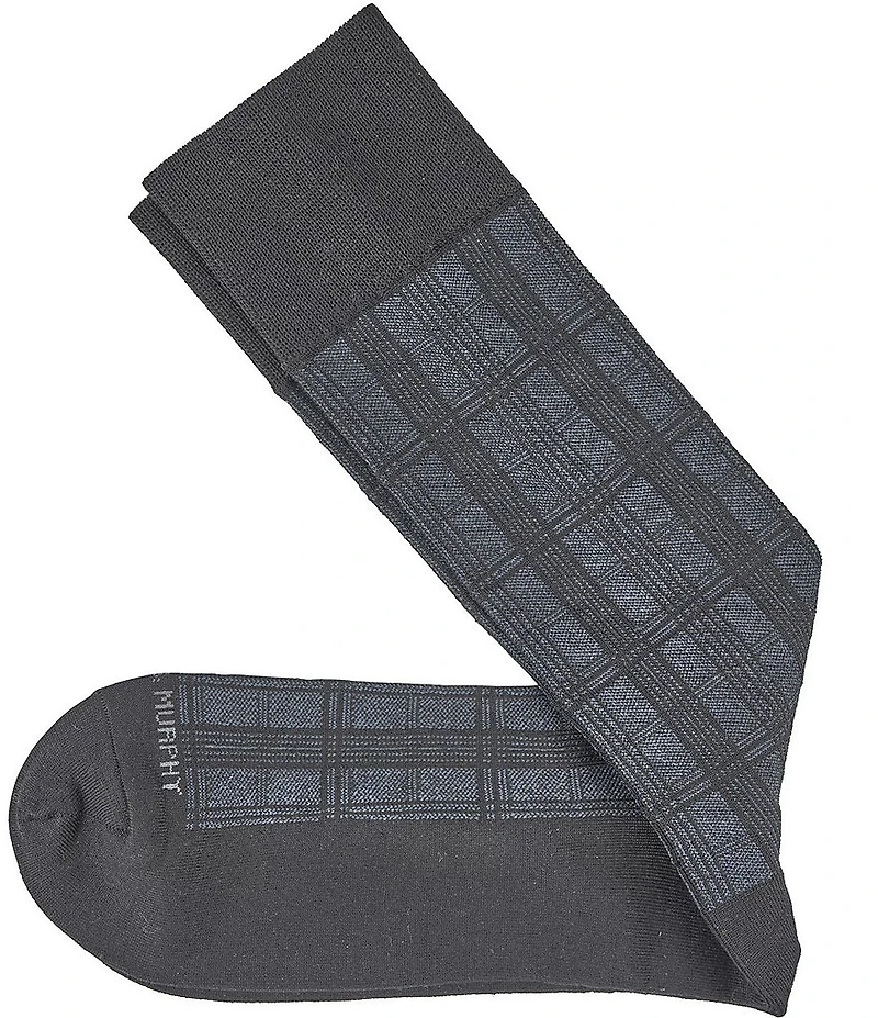 Johnston & Murphy Men's Window Pane Dress Sock