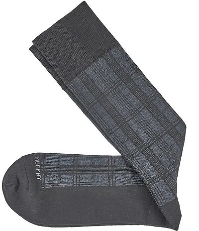 Johnston & Murphy Men's Window Pane Dress Sock