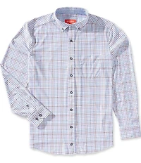 Johnston & Murphy Multi XC+ Motion Plaid Long Sleeve Woven Shirt