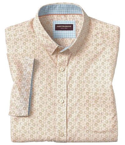 Johnston & Murphy Sun Print Short Sleeve Woven Shirt