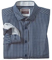 Johnston & Murphy Twill Grid Non-Iron Long Sleeve Woven Shirt