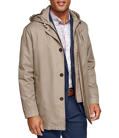 Johnston & Murphy Upton Hooded Raincoat