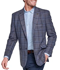 Johnston & Murphy Windowpane Dress Plaid Blazer