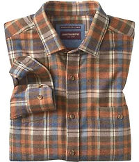 Johnston & Murphy Woodson Heathered Plaid Long Sleeve Woven Shirt