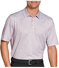 Johnston & Murphy XC+ Ace Performance Card Suit Print Short Sleeve Polo Shirt