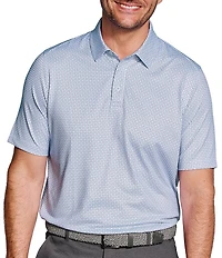 Johnston & Murphy XC+ Ace Performance Dot Print Short Sleeve Polo Shirt