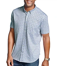 Johnston & Murphy XC Flex Ascend Grid Short Sleeve Woven Shirt