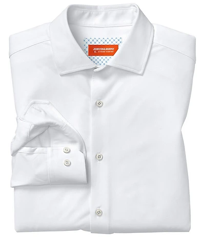 Johnston & Murphy XC+ Motion Solid Long Sleeve Woven Shirt