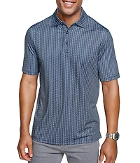 Johnston & Murphy XC4 Cool Degree Micro Shark Print Short Sleeve Polo Shirt