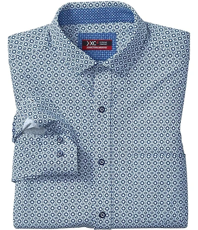 Johnston & Murphy XC4 Diamond Web Long Sleeve Woven Shirt