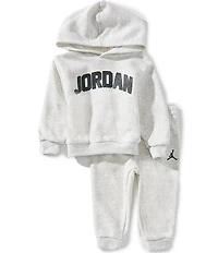 Jordan Baby Boys Long-Sleeve Fleece Hoodie & Matching Fleece Jogger Pants Set