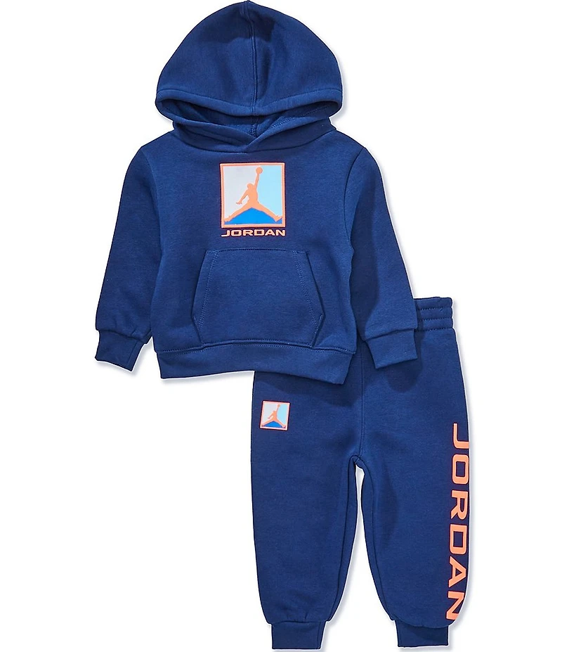 Jordan Baby Boys Long-Sleeve Jumpman Graphic Brushed Fleece Hoodie & Matching Fleece Jogger Pants Set