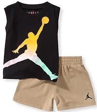 Jordan Baby Boys Short Sleeve Festival Tee & Shorts 2-Piece Set