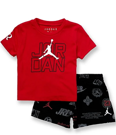 Jordan Baby Boys Short Sleeve Rookie Season Jersey T-Shirt & French Terry Shorts Set