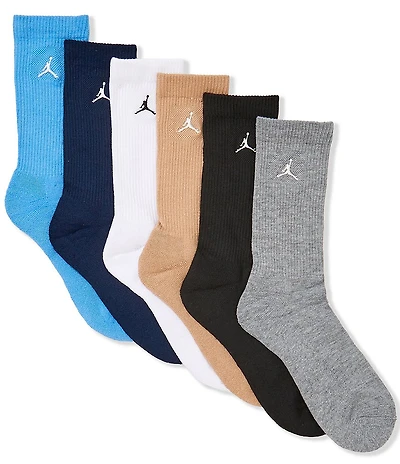 Jordan Big Boys Everyday Essentials 6-Pack Crew Socks