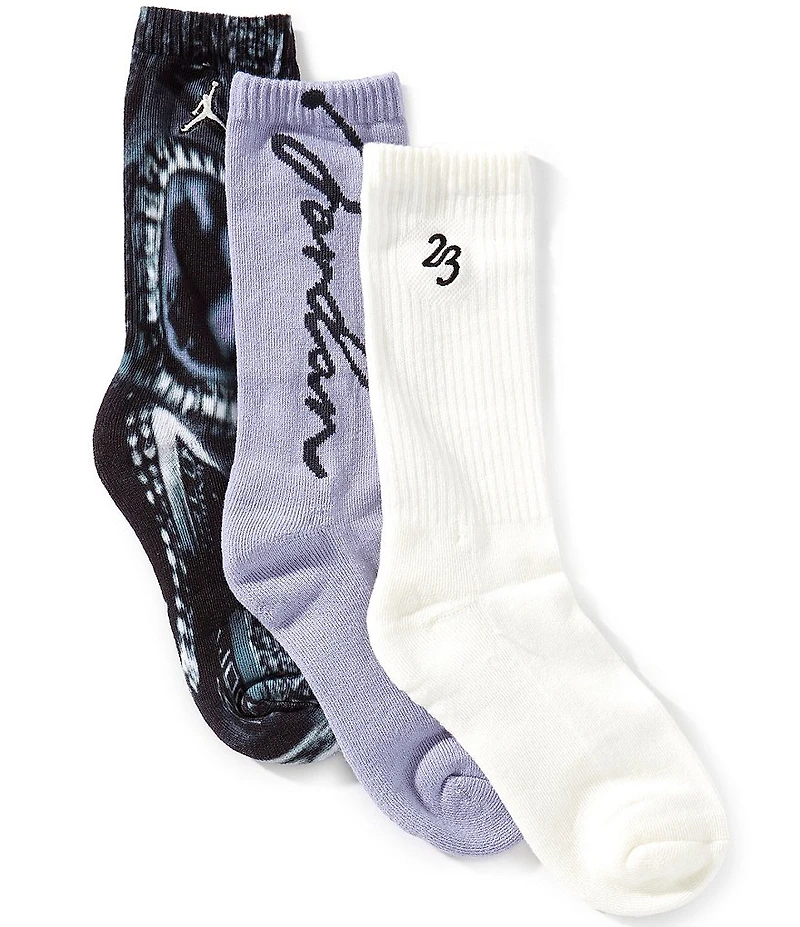 Jordan Big Boys Ring Printed Crew Sock 3-Pack