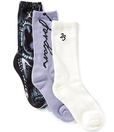 Jordan Big Boys Ring Printed Crew Sock 3-Pack