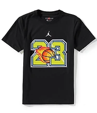 Jordan Big Boys Short-Sleeve Customized Air 23 Flame T-Shirt
