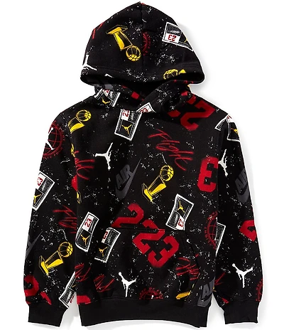 Jordan Big Boys All-Over Print Hoodie