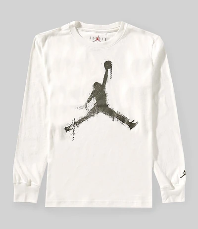 Jordan Big Boys Long-Sleeve Jumpan Drip T-Shirt