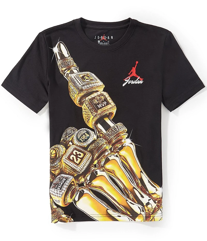 Jordan Big Boys Short Sleeve Skeleton Ring T-Shirt