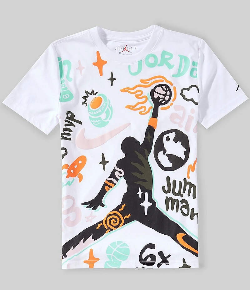 Jordan Big Boys Short-Sleeve World Tour Merch T-Shirt