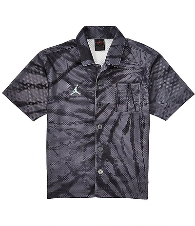 Jordan Big Boys Tie-Dye Mesh Woven Shirt