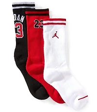 Jordan Big Boys Varsity Jersey 3-Pack Crew Socks