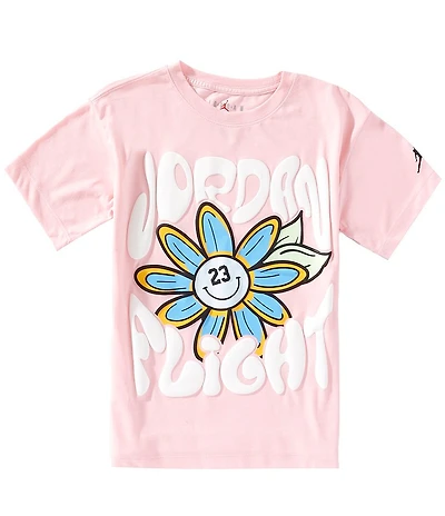 Jordan Big Girls Short Sleeve Flower Flight T-Shirt