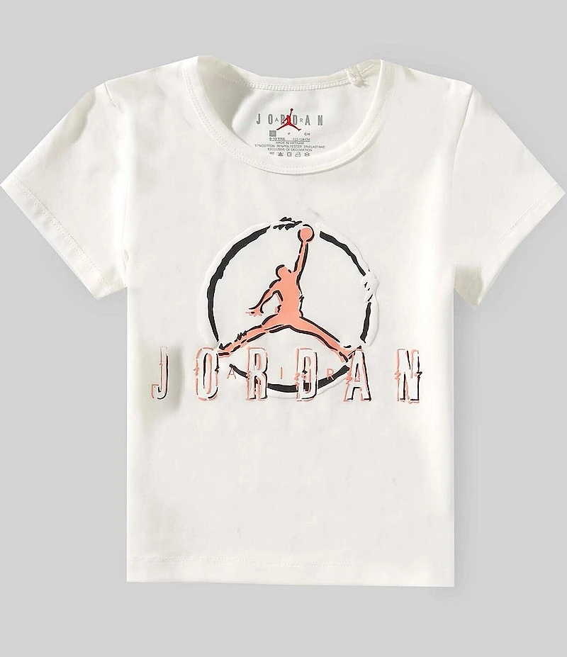 Jordan Big Girls Short Sleeves Jumpman Scribble T-Shirt