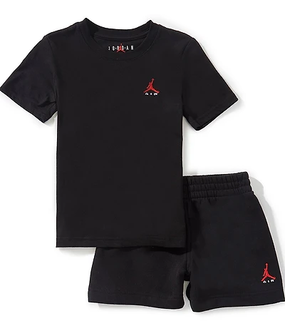 Jordan Little Boys Brooklyn Short Sleeve Jersey T-Shirt & Fleece Shorts Set