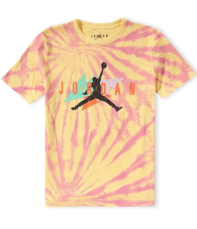 Jordan Little Boys Short Sleeve Geometric Tie-Dye T-Shirt