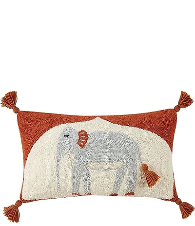 Jungalow Alfi with Tassels Hooked Wool Decorative Throw Pillow
