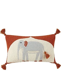 Jungalow Alfi with Tassels Hooked Wool Decorative Throw Pillow