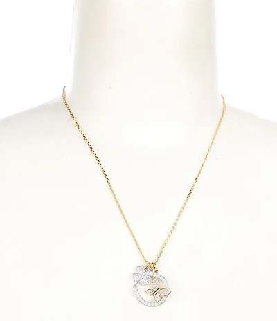 kate spade new york Lucky Charm Rhinestone Short Pendant Necklace