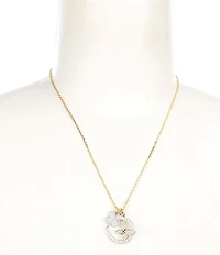 kate spade new york Lucky Charm Rhinestone Short Pendant Necklace