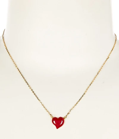 kate spade new york Amour Enamel Short Heart Pendant Necklace