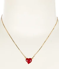 kate spade new york Amour Enamel Short Heart Pendant Necklace