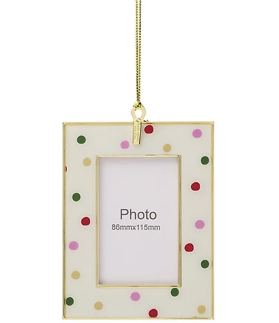 kate spade new york Be Jolly Collection Colorful Dot Mini Frame Ornament