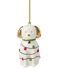 kate spade new york Be Jolly Collection Dog Wrapped in Lights Ornament