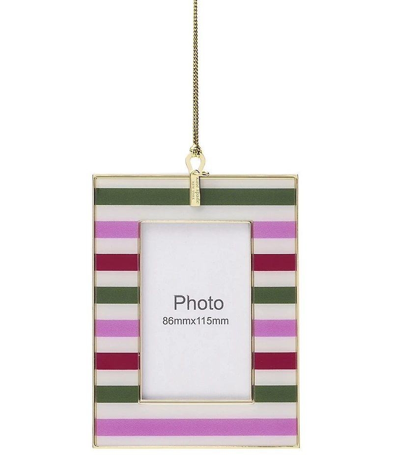 kate spade new york Be Jolly Collection Striped Mini Frame Ornament