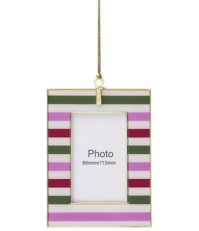 kate spade new york Be Jolly Collection Striped Mini Frame Ornament