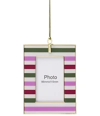 kate spade new york Be Jolly Collection Striped Mini Frame Ornament
