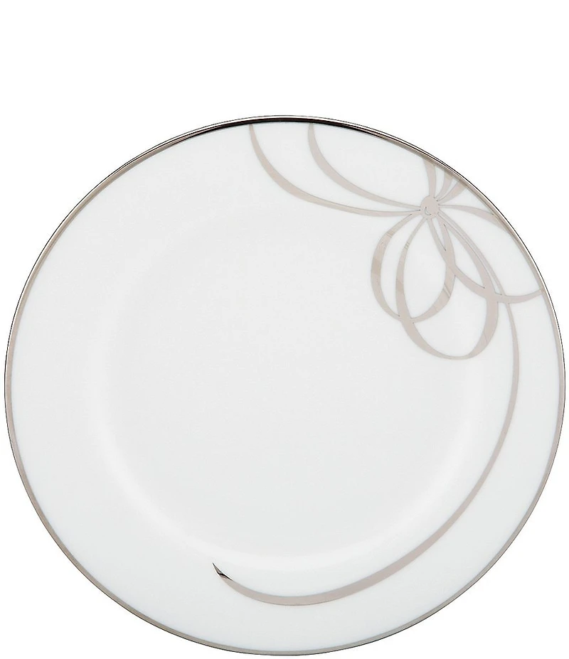 kate spade new york Belle Boulevard Bow Platinum Bread & Butter Plate