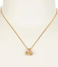 kate spade new york Double Knot Pave Short Pendant Necklace