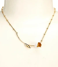 kate spade new york Golden Bloom Bar Short Pendant Necklace