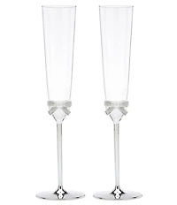 kate spade new york Grace Avenue Bow Wedding Toast Flute Pair