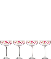kate spade new york It's Raining Confetti Coupe Glasses, Set of 4