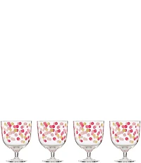 kate spade new york It's Raining Confetti Short Wine Glasses, Set of 4